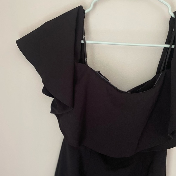 Lulus Strapless Ruffle Aurelia Black Bodycon Dress Size Small NWT - Picture 7 of 15